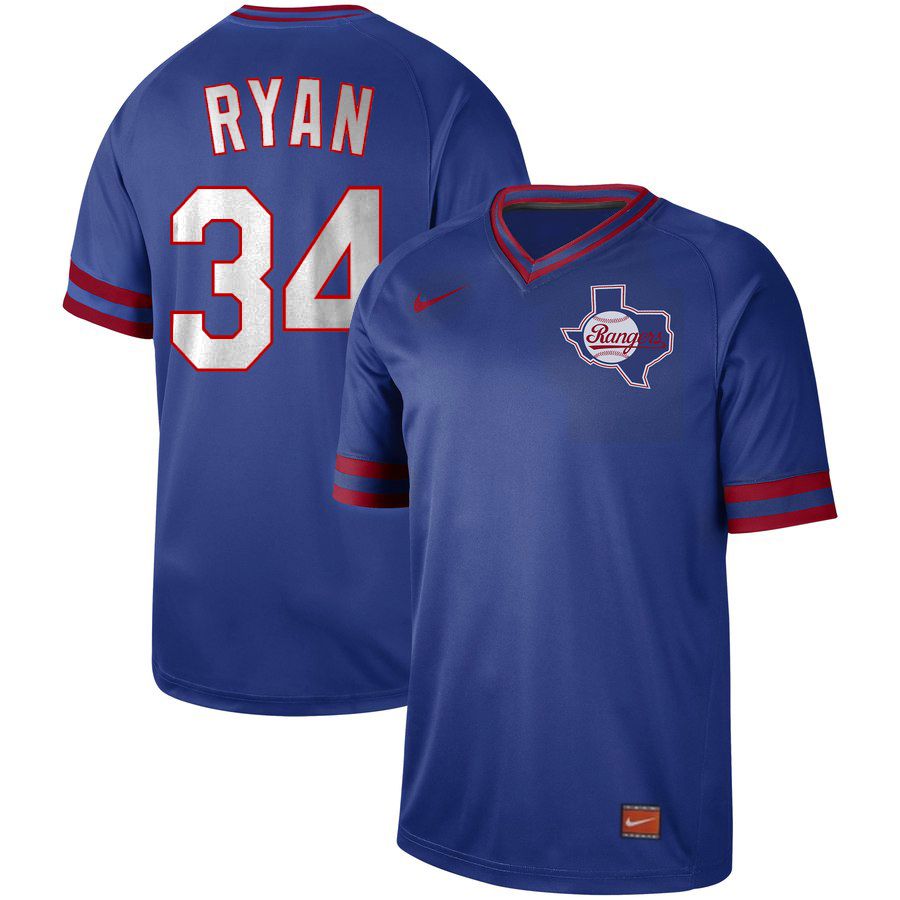 Men Texas Rangers #34 Ryan Blue Nike Cooperstown Collection Legend V-Neck MLB Jersey